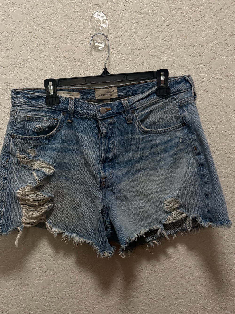 Universal Threads Distressed Light Blue Denim Shorts
